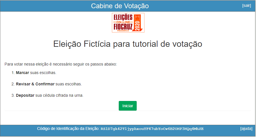 Tela inicial